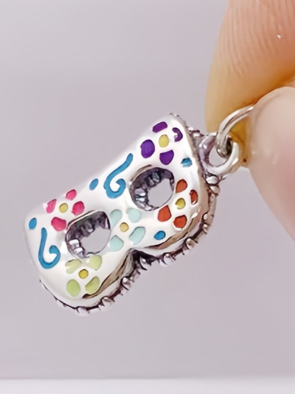 James Avery Enamel Consuela Floral Initial Charm